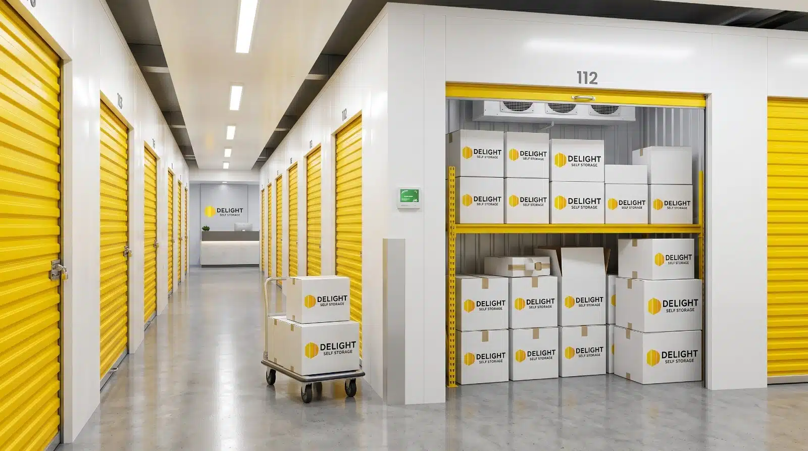 Dubai self storage cost by unit size and price per sq ft.