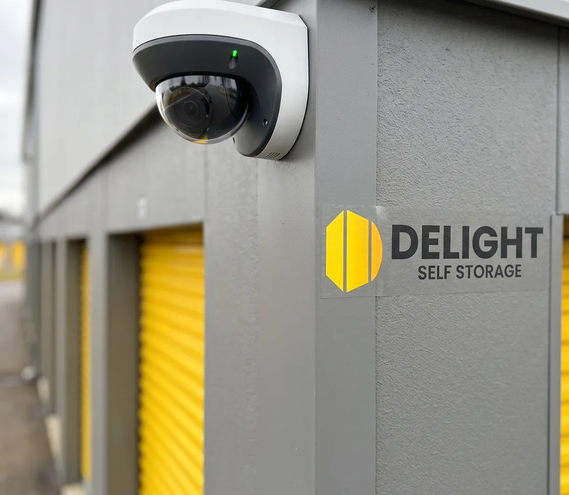Keypad access control at the entrance to Delight Self Storage in Dubai
