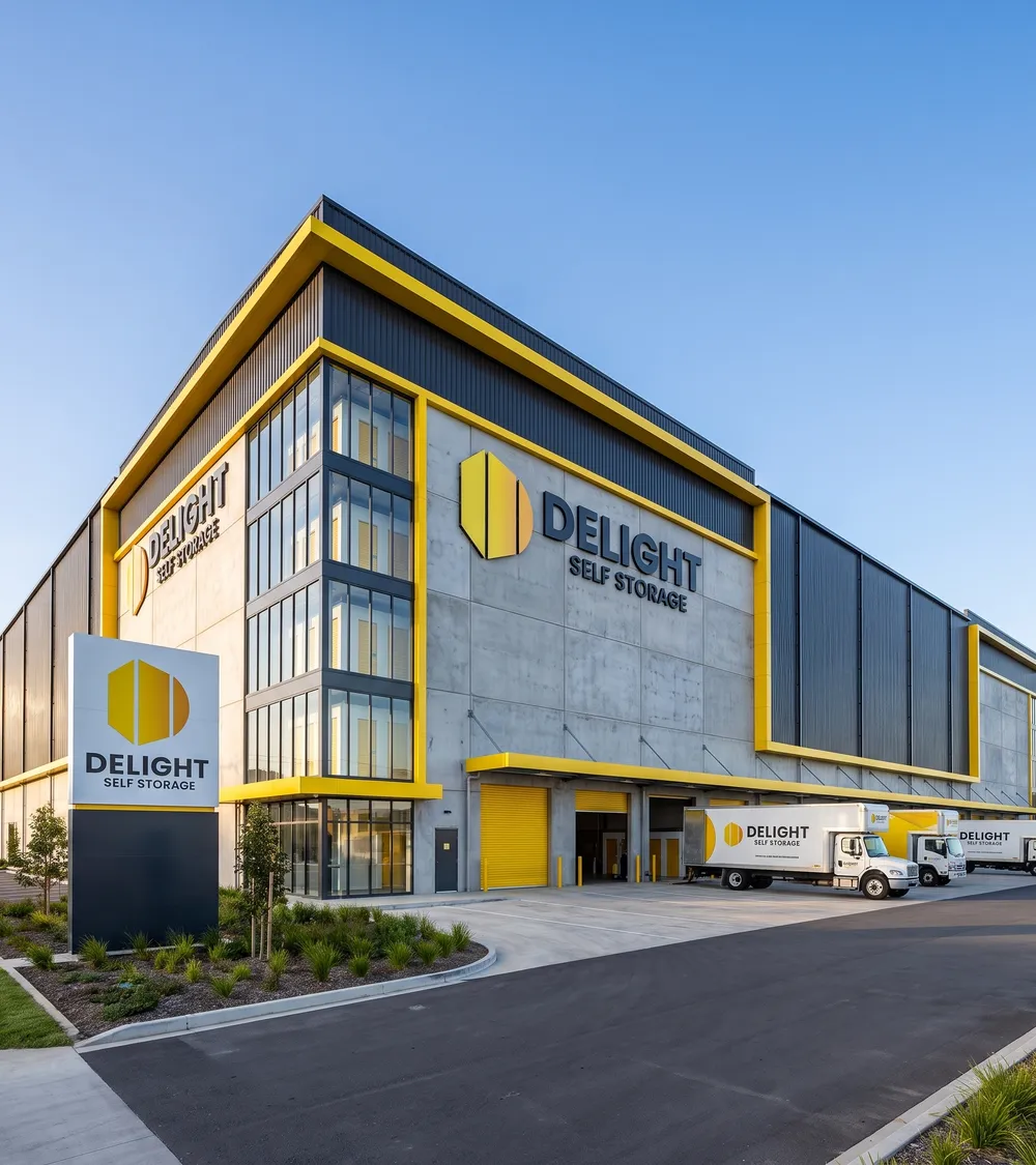 Delight Self Storage facility building in the UAE